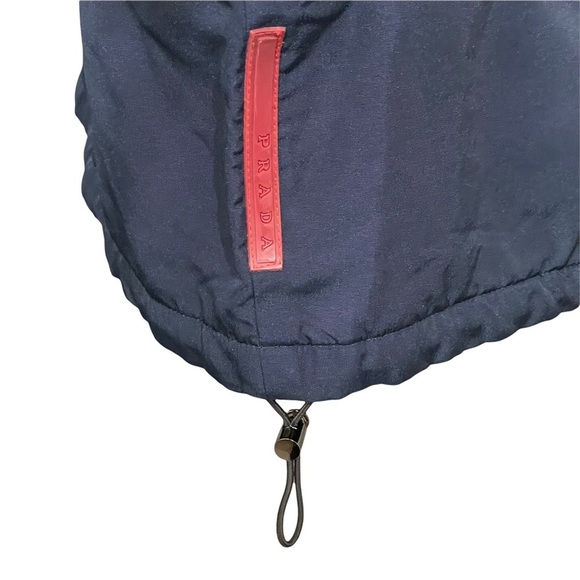 Prada Navy Blue Zip Up Mens Windbreaker Jacket Size M - Picture 11 of 12